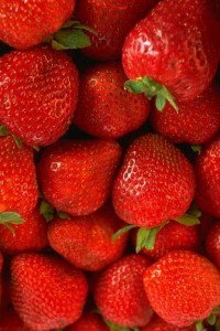 fresh strawberries for breakfast