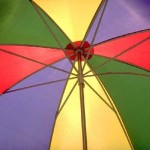 dozing under the umbrella