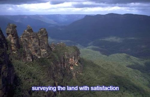 7-8 surveying the land with satisfaction