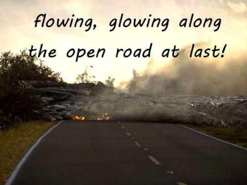 10-17 flowing, glowing along the open road at last!