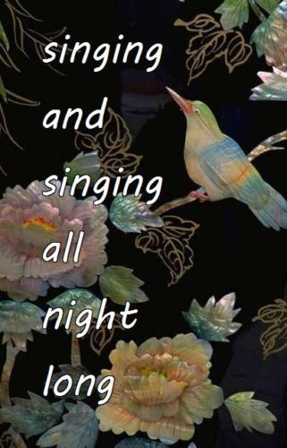 singing and singing all night long