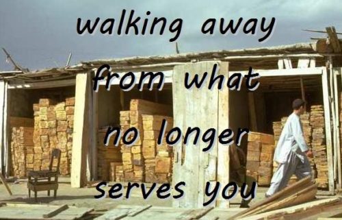 walking away from what no longer serves you