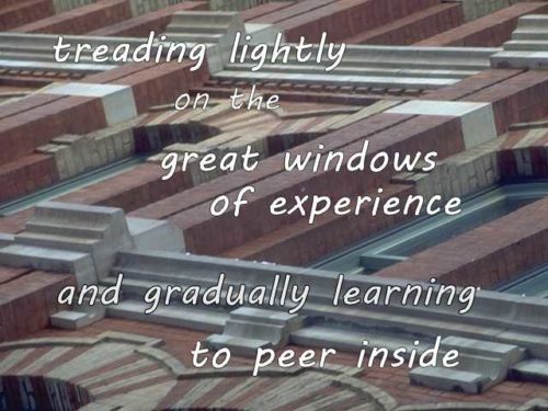treading lightly on the great windows of experience