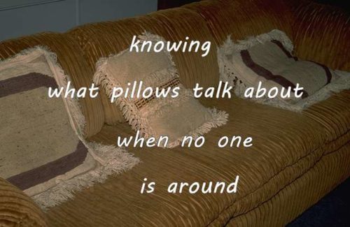 knoswing what pillows talk about