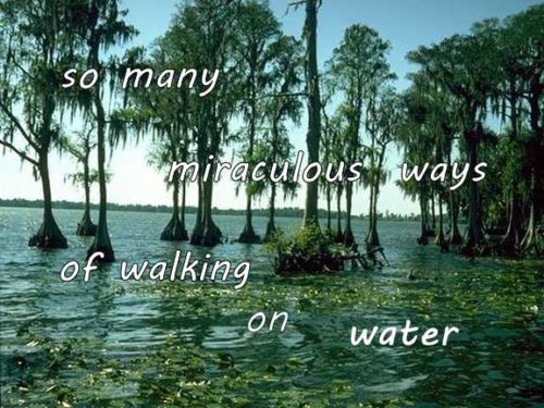 so many miraculous ways of walking on water