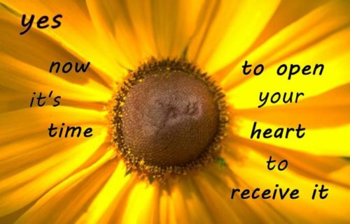 yes now it’s time to open your heart to receive it.