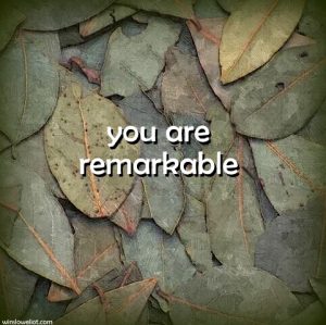 You are remarkable